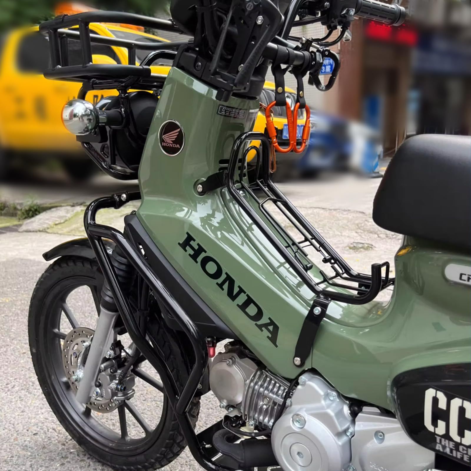 数量 HI-LINEセンターキャリア スーパーカブ クロスカブ 50 110 CC50 CC110 本田 ベトナムキャリア 改造ラック ブラック バスケット バイク用キャリア 金属 丈夫 一体感 スチール製 フラットタイプ 荷台 外装 FFCRYSTALESIA_COM