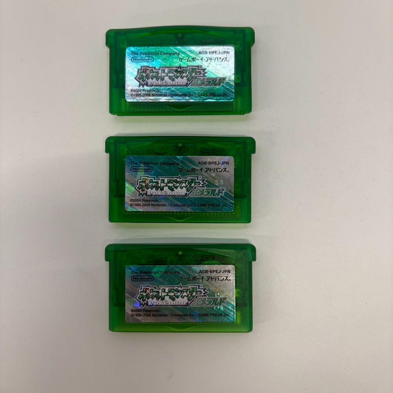 GI4 現状品 ゲームボーイアドバンス ソフト ポケットモンスター エメラルド 3つセット