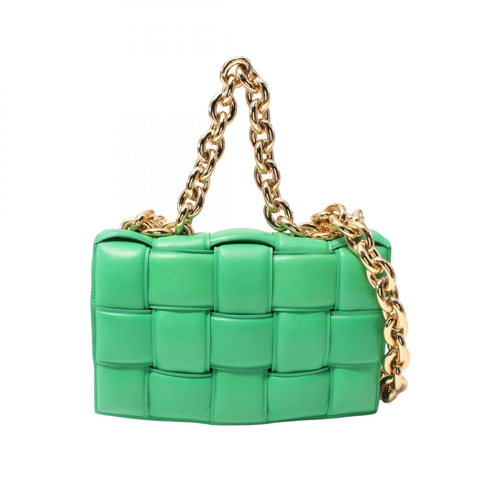 ボッテガヴェネタ BOTTEGA VENETA ショルダーバッグ ザ チェーン カセット 631421 グリーン その他 カセット チェーンショルダー レディース Used A