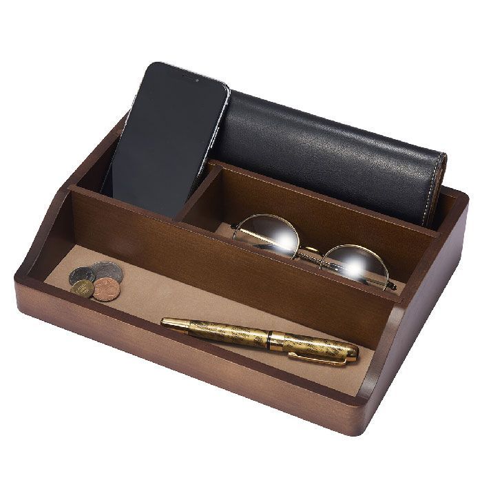 新品　茶谷産業 オーバーナイター　木製 卓上トレイ　木製小物入れ　木製便利ラック　020-111　日本製