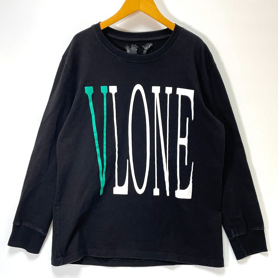 Bランク】VLONE ヴィーローン ヴィーロン メンズ ロンT ブラック