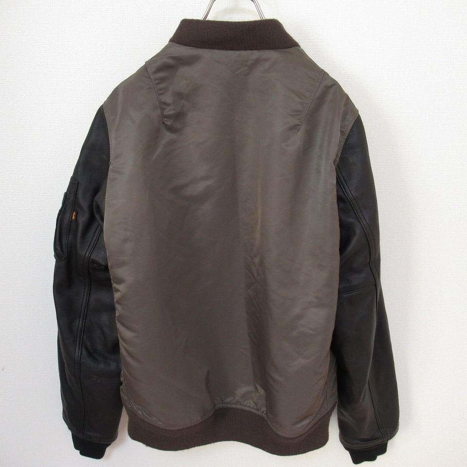 アルファ　ナノユニバース　レザー MA-1 L ジャケット NANO universe（ナノユニバース）の「ALPHA INDUSTRIES(アルファ