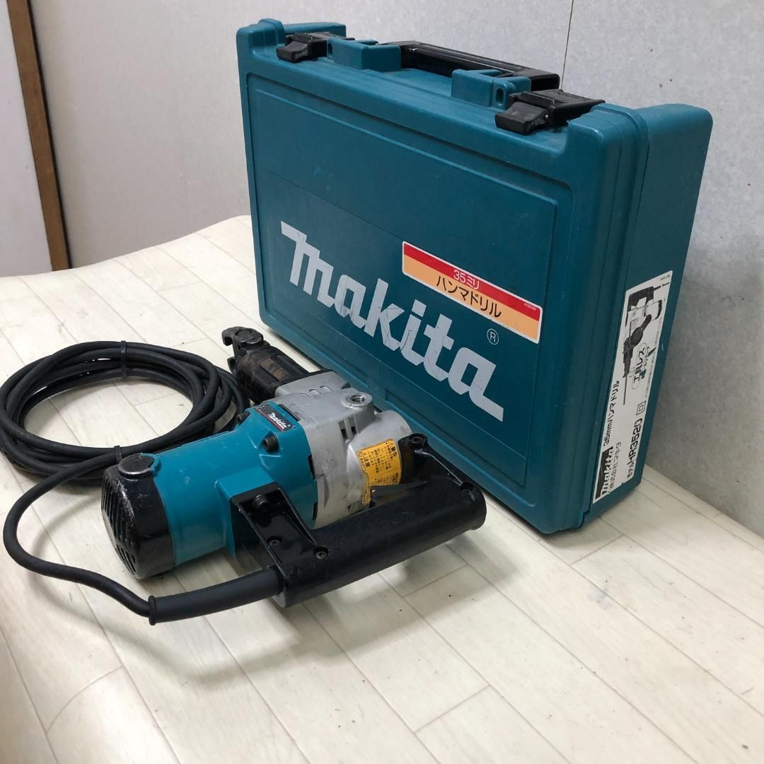 送料無料 動作品 makita マキタ 100V ハンマドリル HR3520 穴あけ ハツリ機 はつり機 斫り機 電動工具 土木 35mm電動 ハンマードリル 88264-15