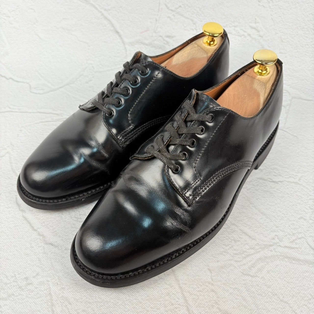 ヤ*ん様 SANDERSサンダース2246Bミリタリーポストマンシューズ81/2 SANDERS サンダース MILITARY COLLECTION 2246B OFFICER SHOE
