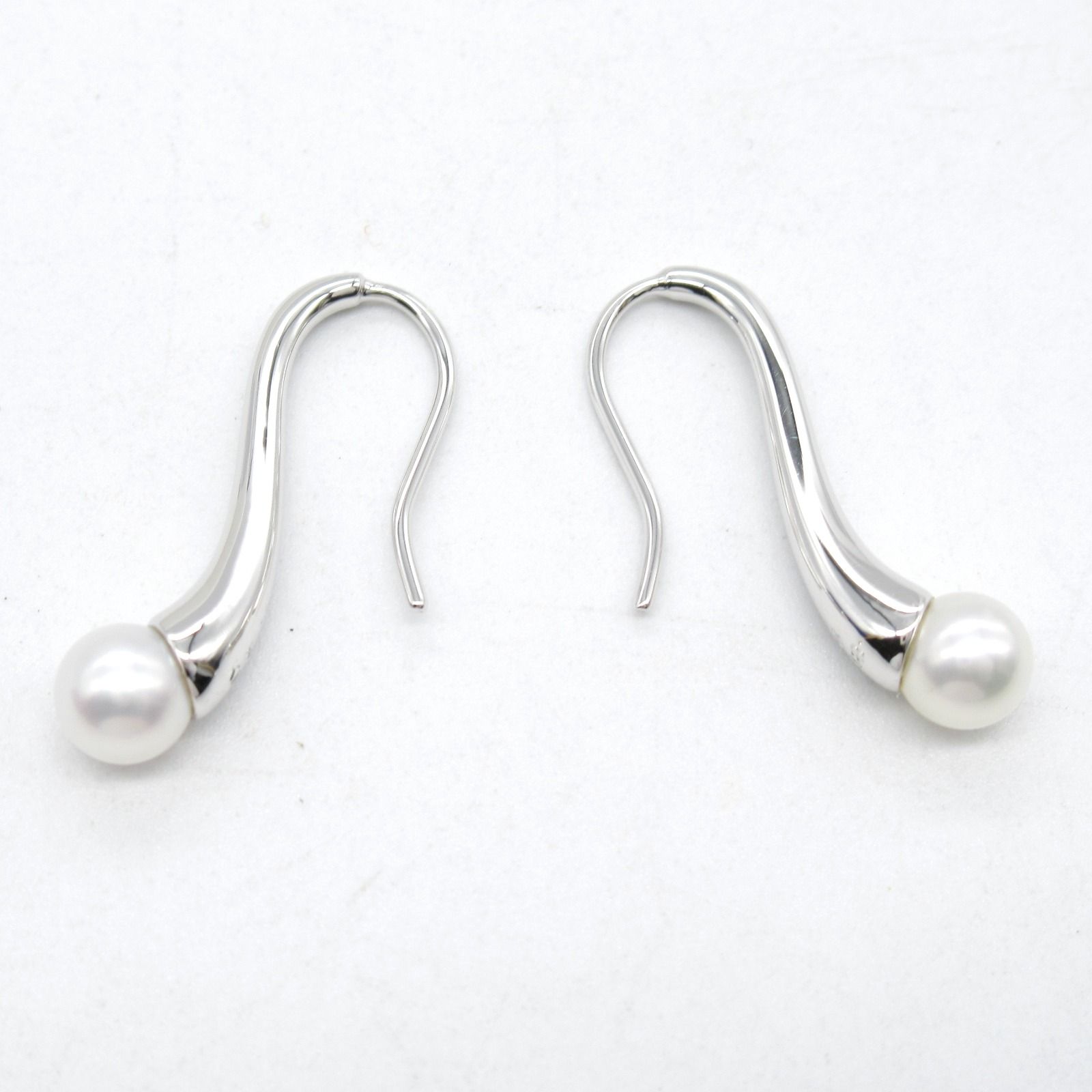 ミキモト MIKIMOTO ピアス パールピアス K18WG（ホワイト