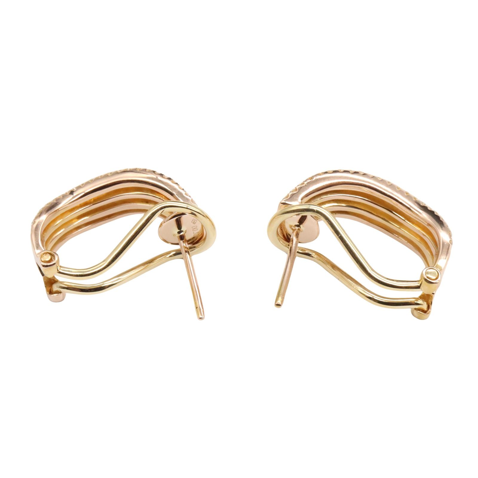 ジュエリー JEWELRY ピアス ダイヤモンド ピアス ﾀﾞｲﾔ 6.1g K18PG ピンクゴールド ダイヤモンド ピアス レディース Used A