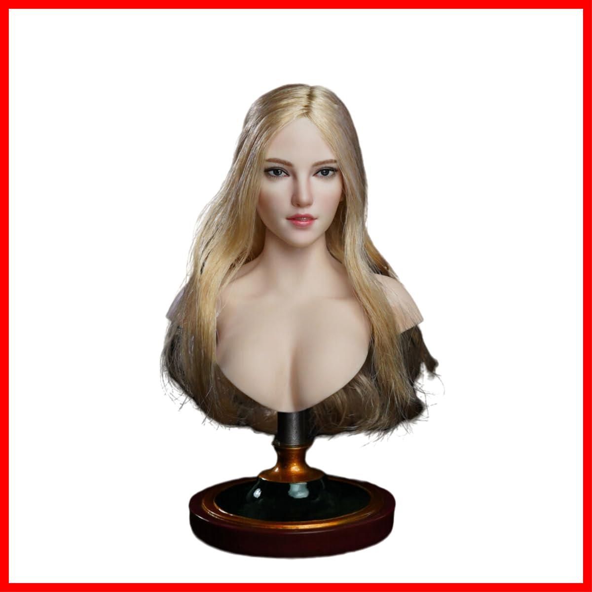 【人気商品】1/6ヘッド スカルプト 長い髪ヘッドカービング 美しい女性フィギュアヘッド スカルプトカービング12インチの女性アクションフィギュアにフィット