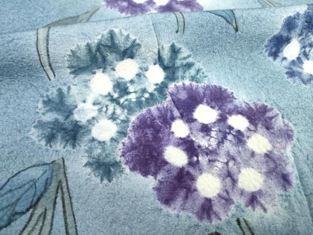 平和屋着物●本場大島紬　7マルキ　古代染色純泥染　色紙重ね花文　福山アイ子作　証紙付き　正絹　逸品　未使用　DAAX4132ps 平和屋着物○本場大島紬 7マルキ 古代染色純泥染 色紙重ね花文 福山