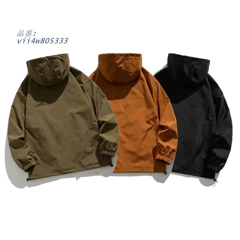 メンズ マウンテン登山服 フード付き 防風 ハイネック ワーク ライトアウター 止水ファスナー おしゃれ 秋服 秋服 大きい 作業 大きい vii4w805333 KANDAIZUMI_COM