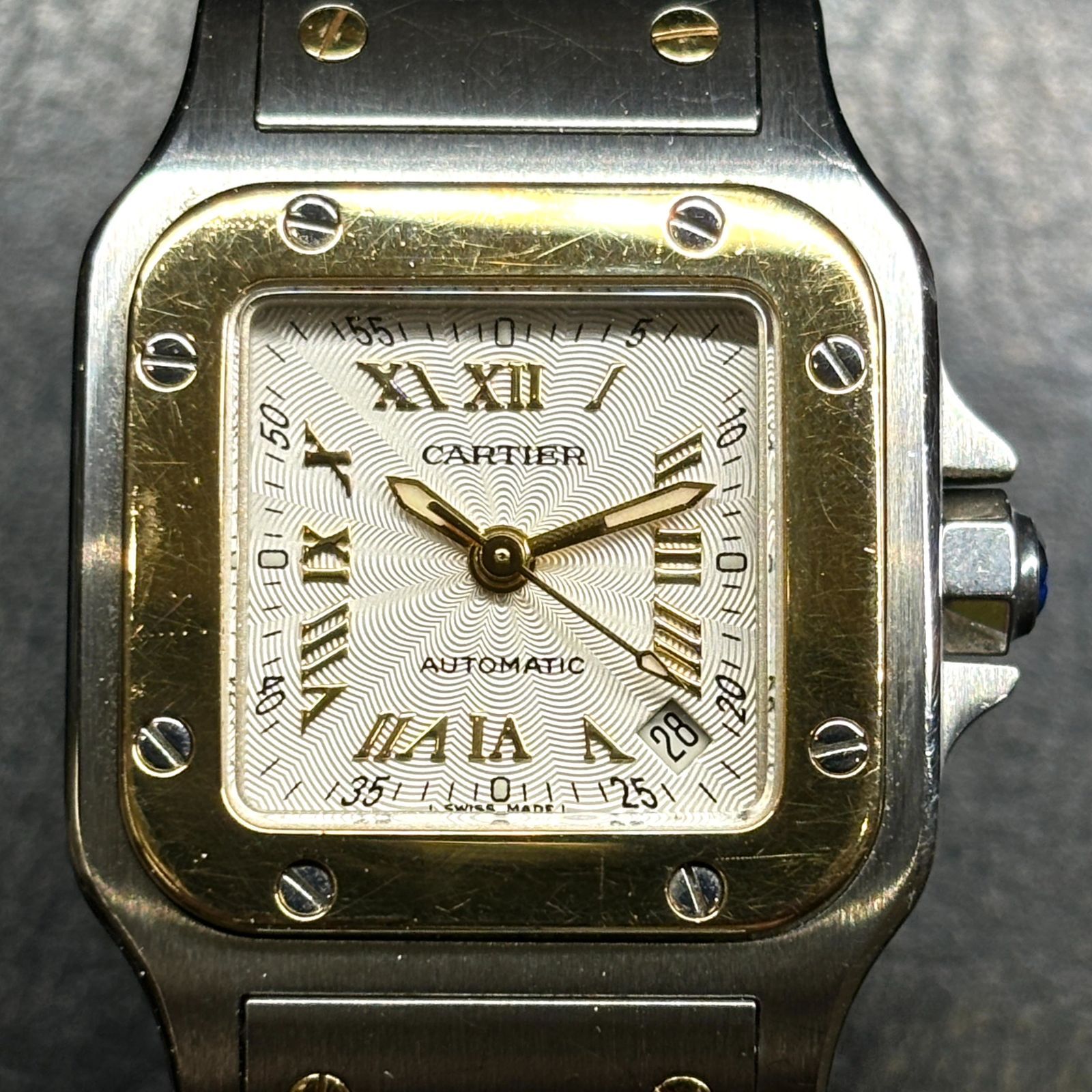 ΩNA4246 大人気！Cartier カルティエ サントスガルべ SM コンビ