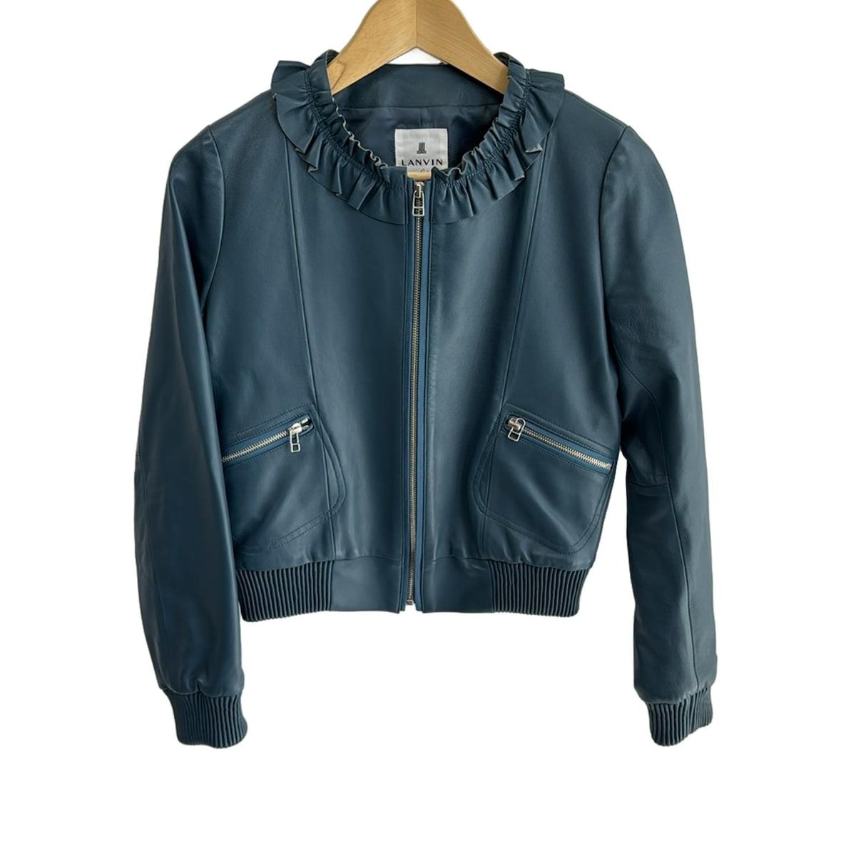 lanvin ジャケット　サイズ38 LANVIN en Bleu(ランバンオンブルー) ライダースジャケット