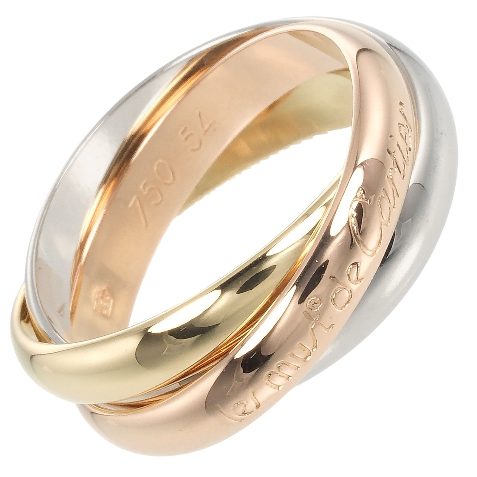 CARTIER】カルティエ トリニティ K18ゴールド（YG×PG×WG） 13号  