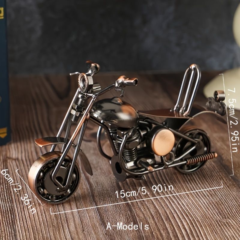 レトロ バイク モデル 鉄 金属 模型 アンティーク 装飾 手芸品 15cm コレクション オートバイ ミニチュア 置物 インテリア t368