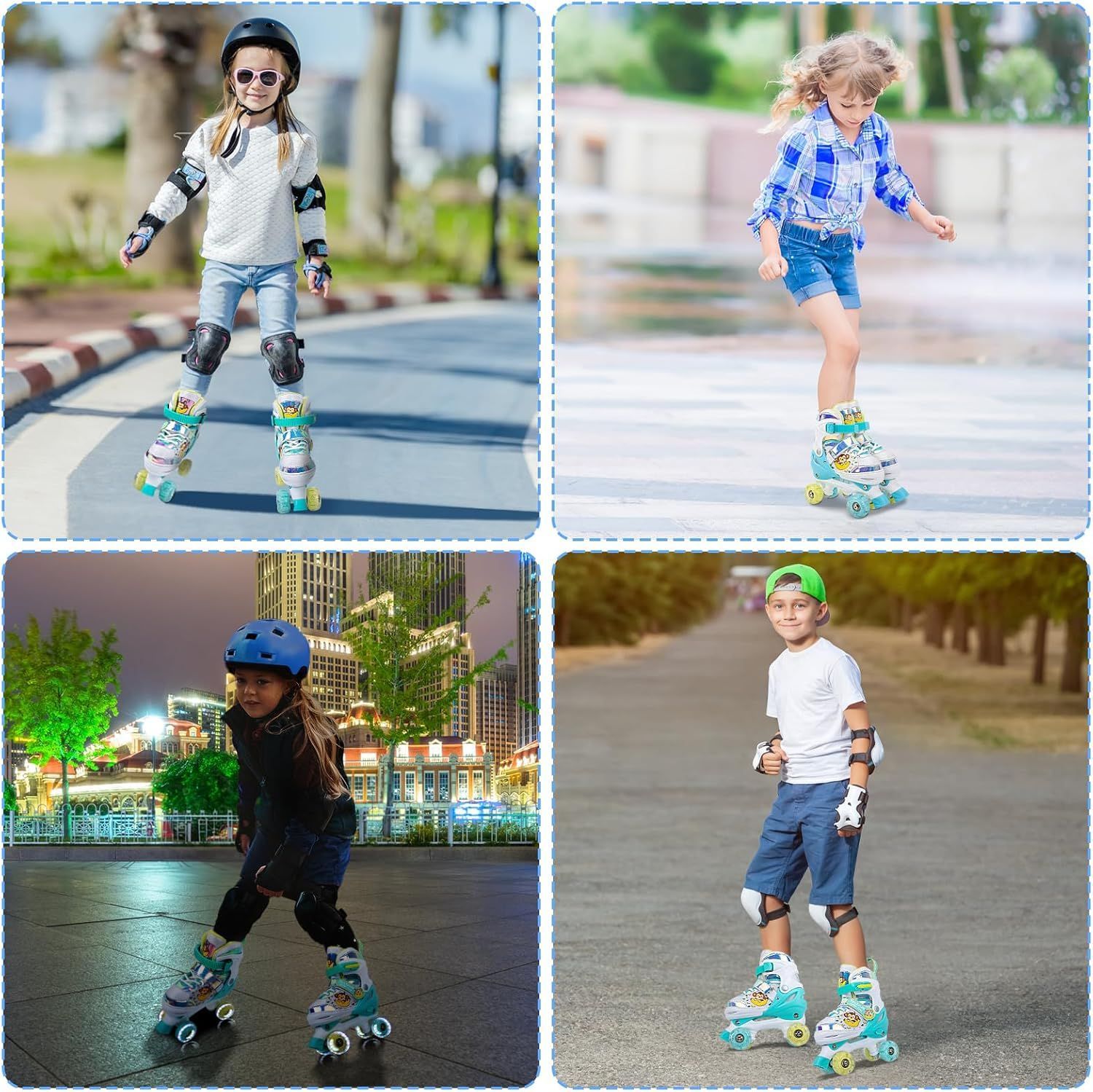インラインスケート ローラースケート子供用 調節可能 キッズ