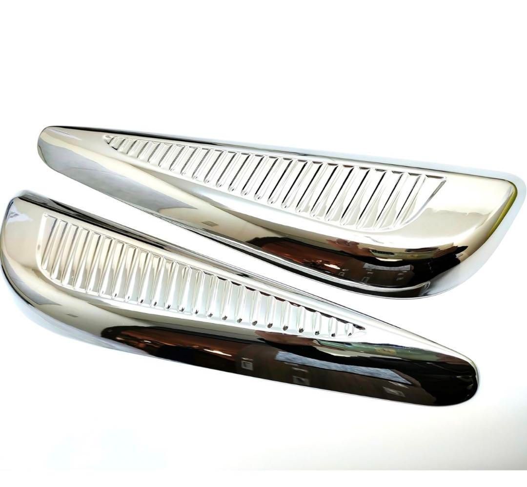 プリウス 50系 後期 フロント フォグ シルバー 外装 カスタム パーツ　トヨタ プリウス 50系 後期 年式：2018年12月(平成30年12月) ~ Aプレミアム A S E　クローム　フロント