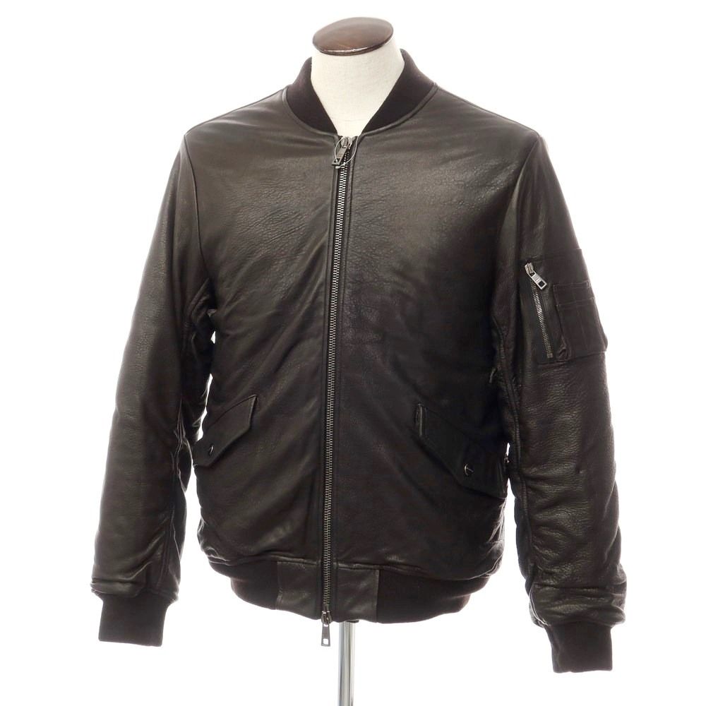 GIORGIO BRATO ジョルジオブラット レザーMA1 ブラック GIORGIO BRATO ジョルジオブラット レザーMA1 ブラック