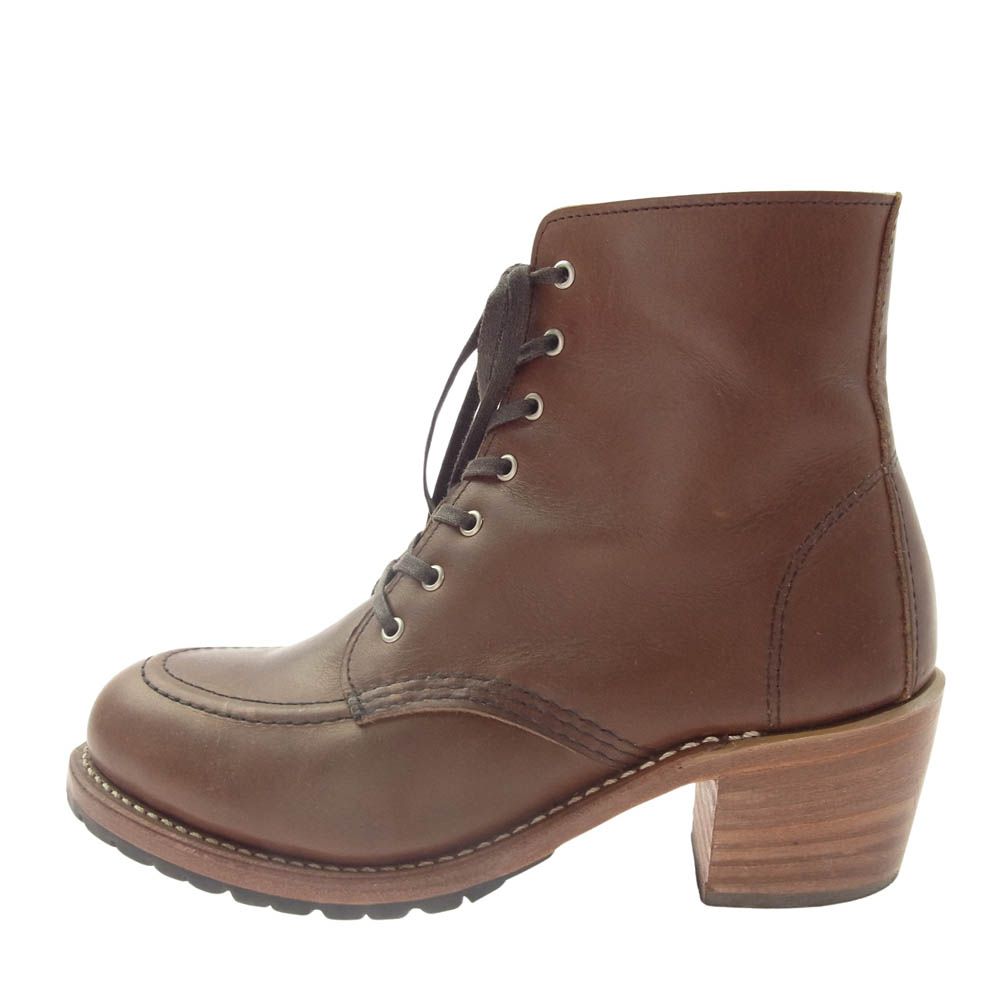 RED WING ブーツ ブラウン レザー REDWING - レッドウィング 新品同様 ラインマン レザー レース