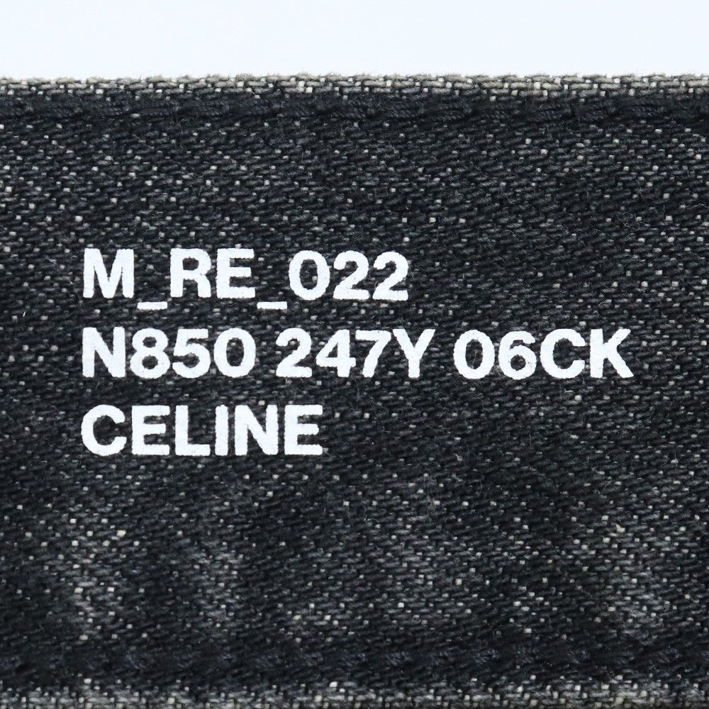 未使用 CELINE ウェスリージーンズ ブラックデストロイド デニムパンツ