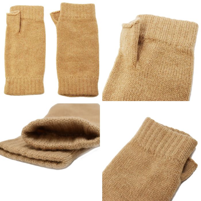 【新品未使用】ジョンストンズ JOHNSTONSカシミアボタン付き手袋　キャメル Johnstons of Elgin 手袋 指なし レディース ジョンストンズ