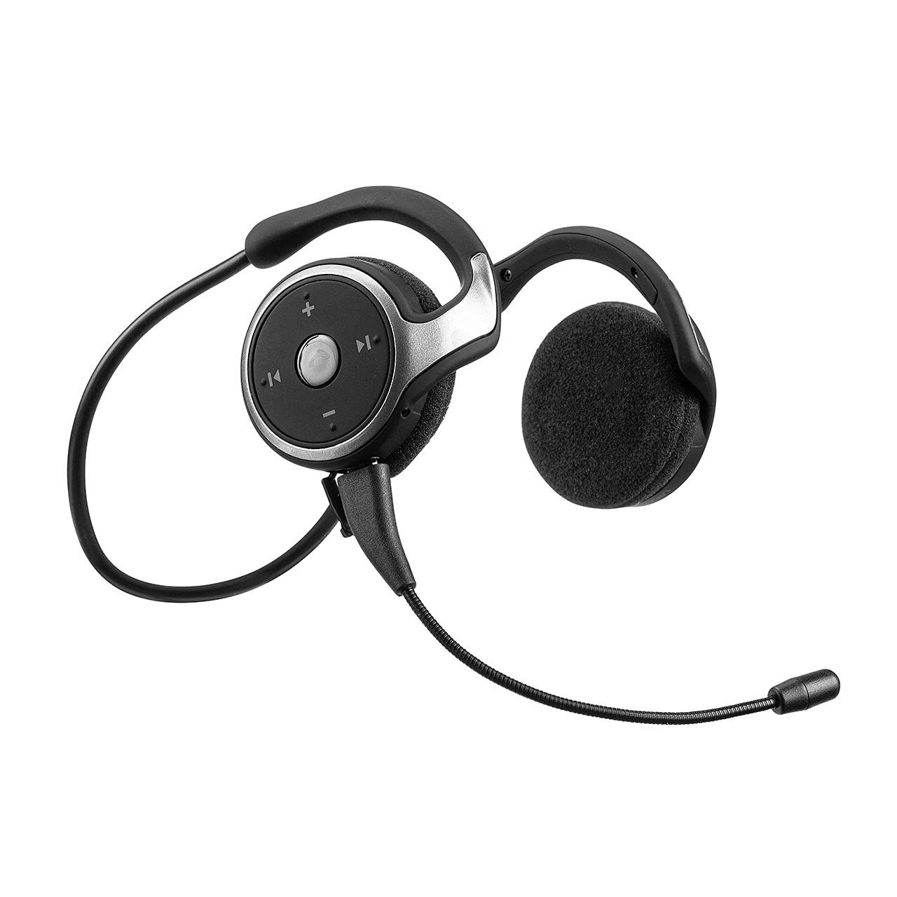 サンワダイレクト Bluetoothヘッドセット 両耳 ノイズキャンセルマイク マイク着脱可 折りたたみ式 軽量40g ネックバンド型 400-BTSH020BK [ネッバンド(14時間連続通話)]