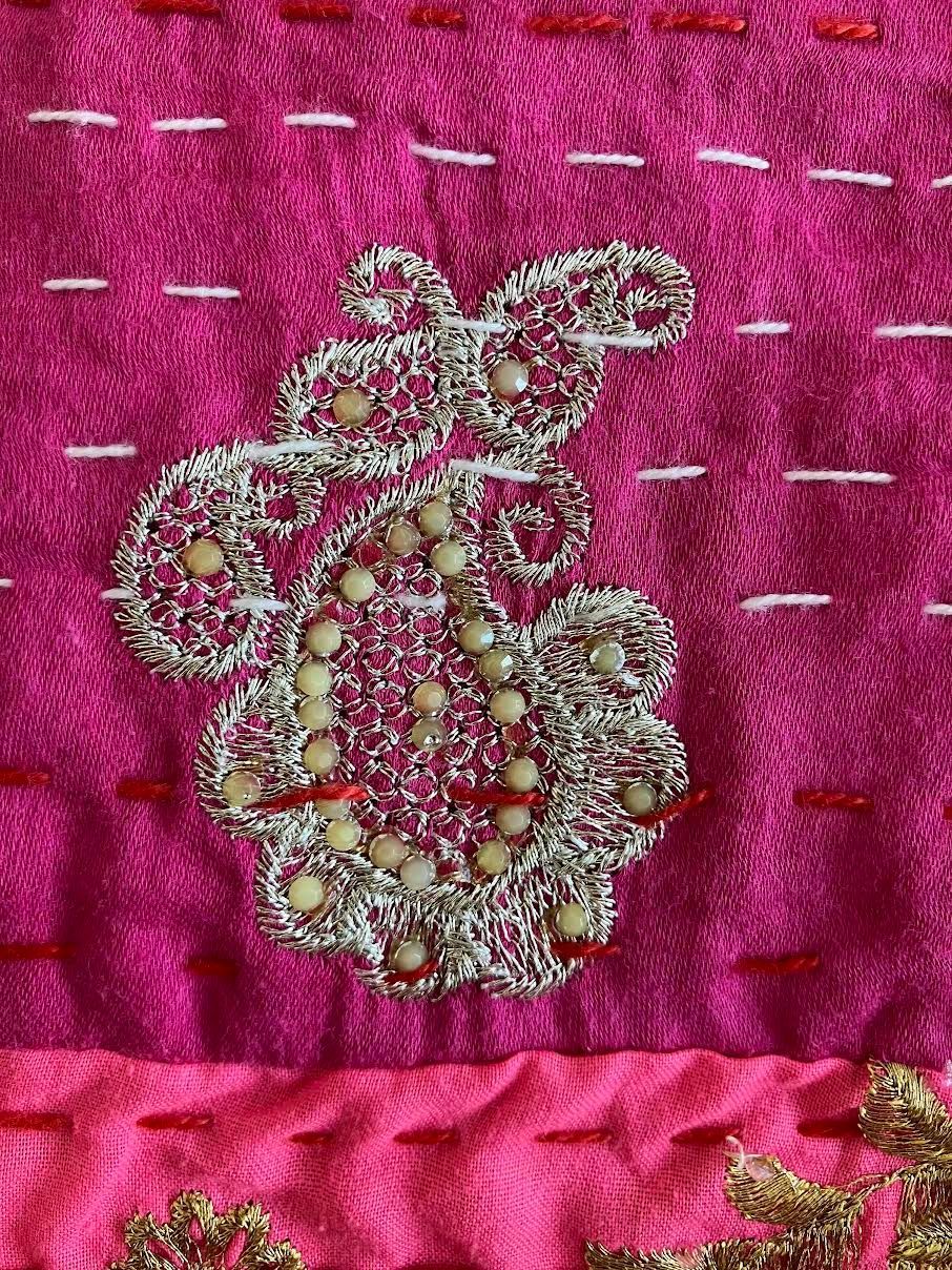 注文 カンタキルト マルチカバー サリーパッチワーク #25 PINK