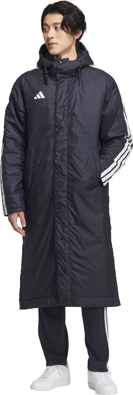 上質 アディダス adidas スリーストライプス ルーズフィット ロング ボアコート メンズ レディース 男性 女性 アウター 上着 ジャンパー 耐久性 暖かい 防風 機能性 防寒着 BW566 KA1303 レジェンドインク|ホ