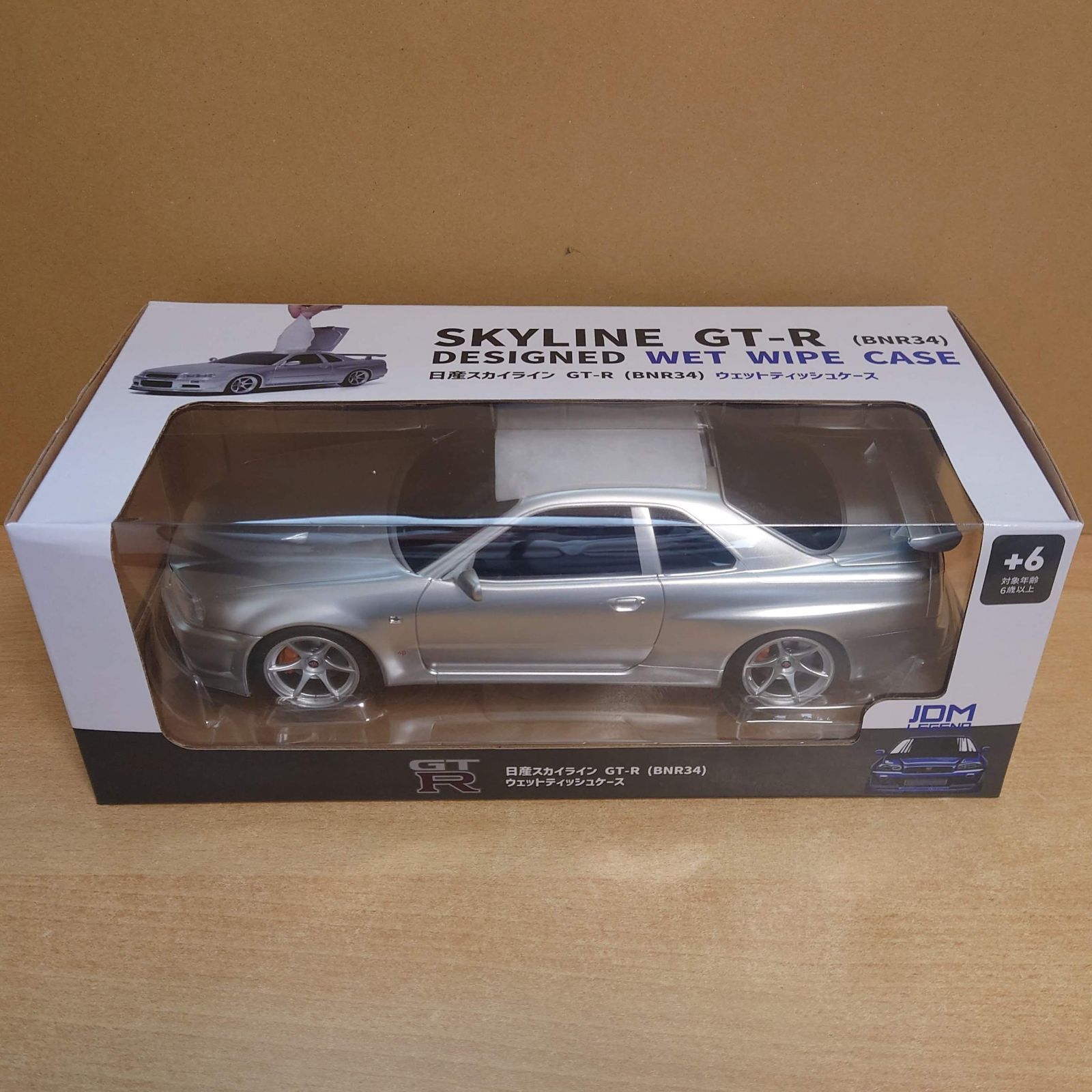 1|16 日産スカイライン GT-R シルバー BNR34 ウェットティッシュケース