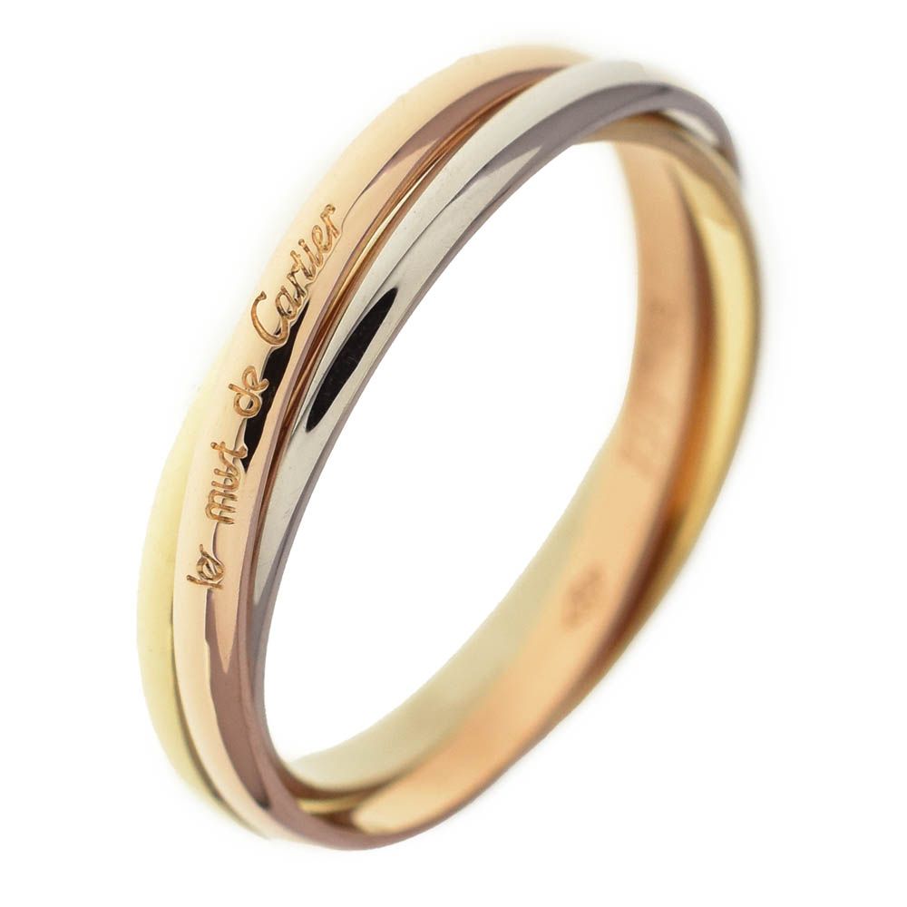 カルティエ CARTIER トリニティ 3連リング サイズ55/JP15 スリーカラ