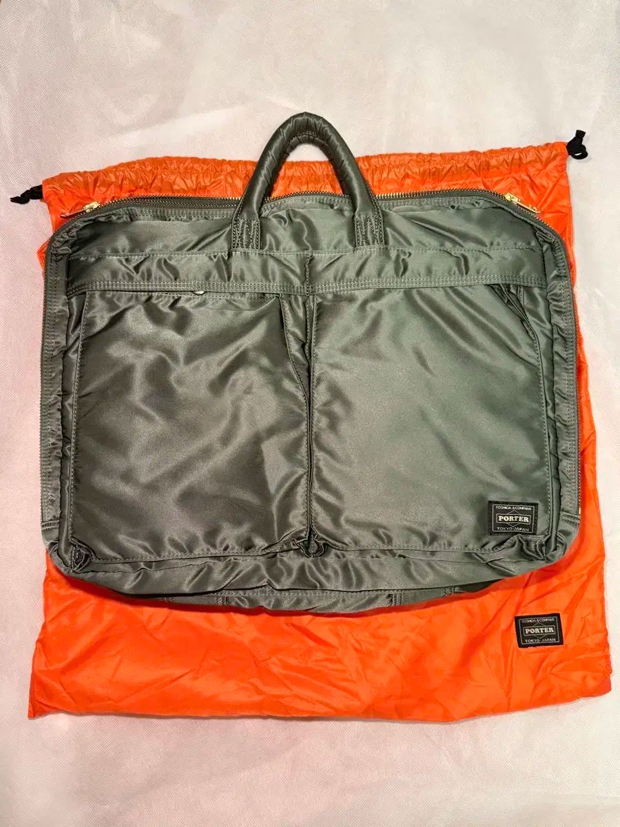 ほぼ Porter ポーター タンカー 2WAY DOCUMENT バッグ セージ 緑