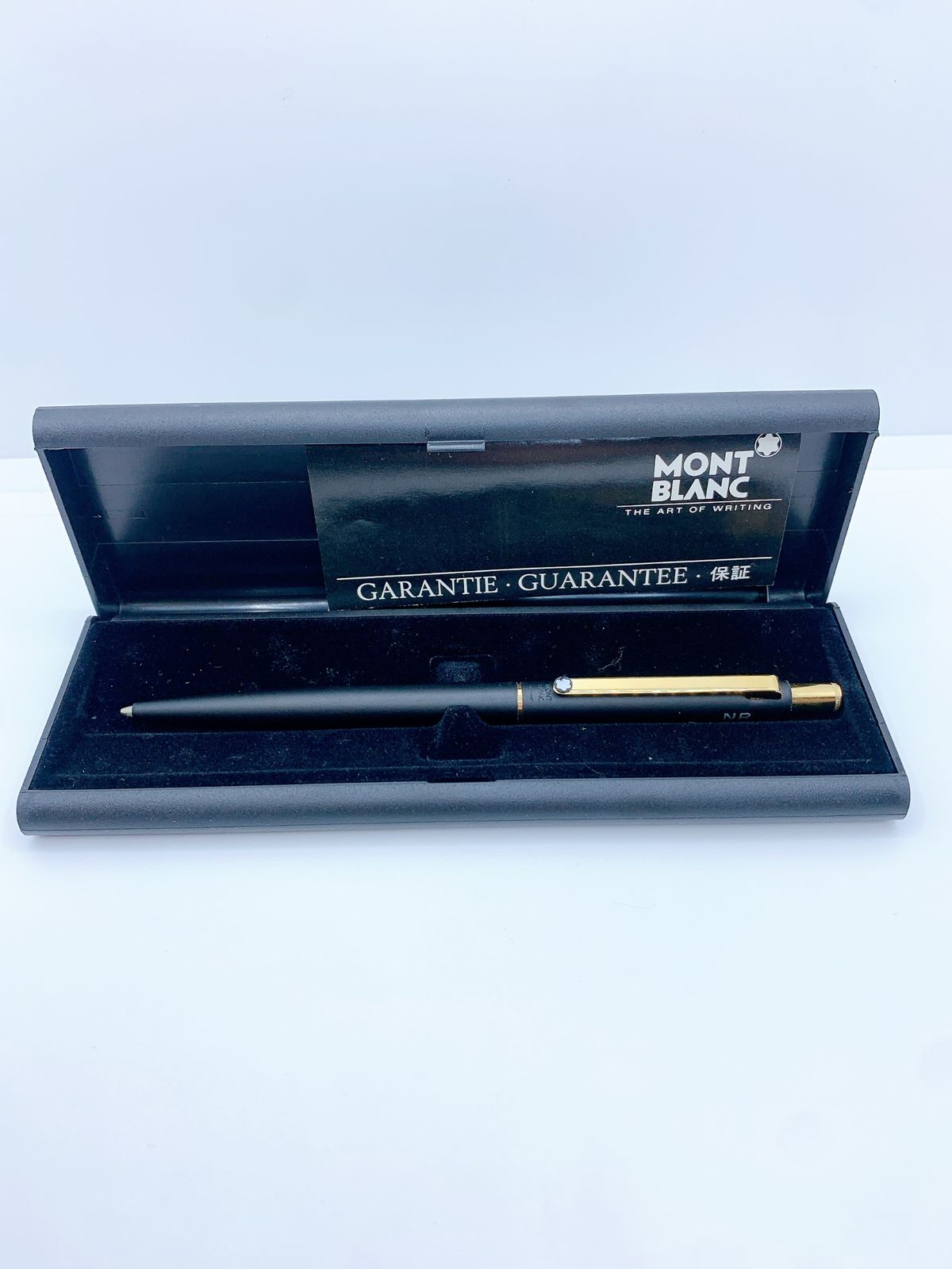 MONTBLANC|モンブラン Sライン シャーペン ブラック|ゴールド イニシャル AS058