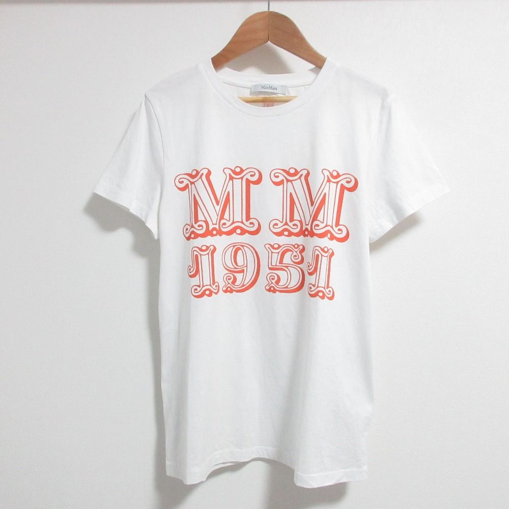 良品 23SS Max Mara マックスマーラ MM1951 プリント 半袖 Tシャツ M