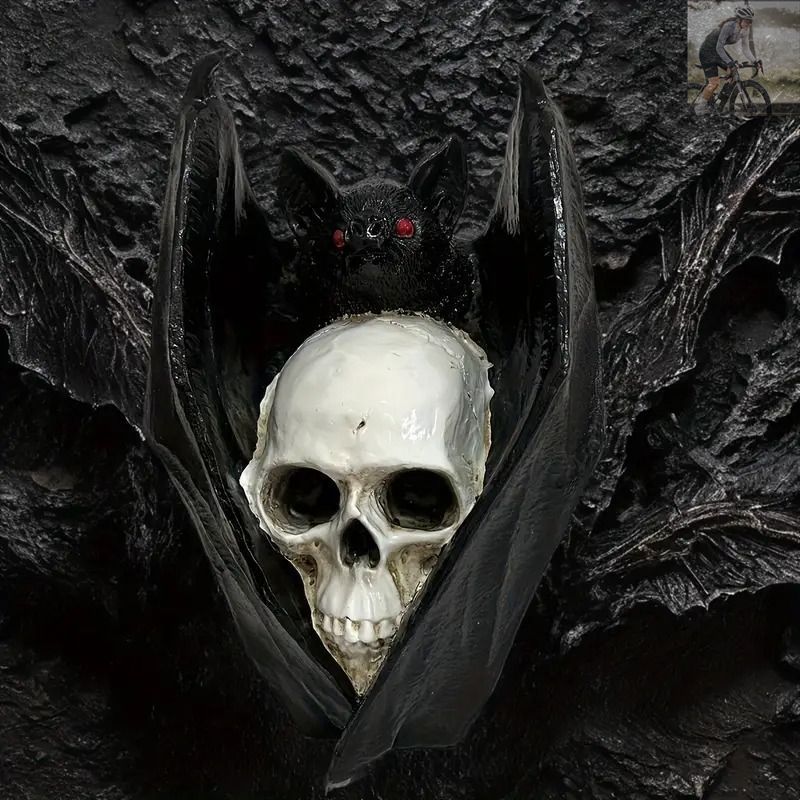 蝙蝠と髑髏のオブジェ コウモリ スカル 蝙蝠 髑髏 ハロウィン
