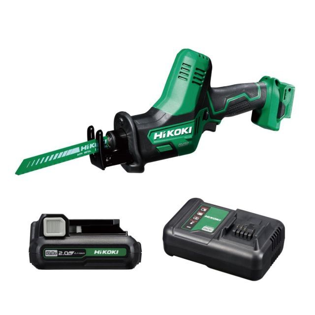 HiKOKI ハイコーキ 10.8V 充電式 セーバソー レシプロソー CR12DA 2.0Ah蓄電池 充電器付 ケース別売 CR12DA BS