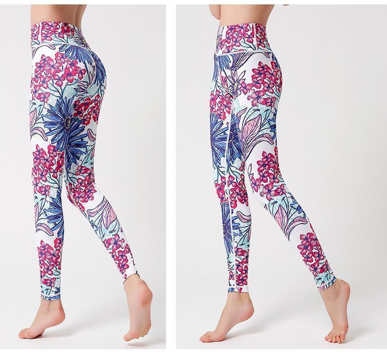 ROXY トロピカル柄 ボタニカル柄　ヨガパンツ　フィットネス　レギンス ROXY レギンス スパッツ SPIRITED LEGGINGS/ロキシー 水陸両用速