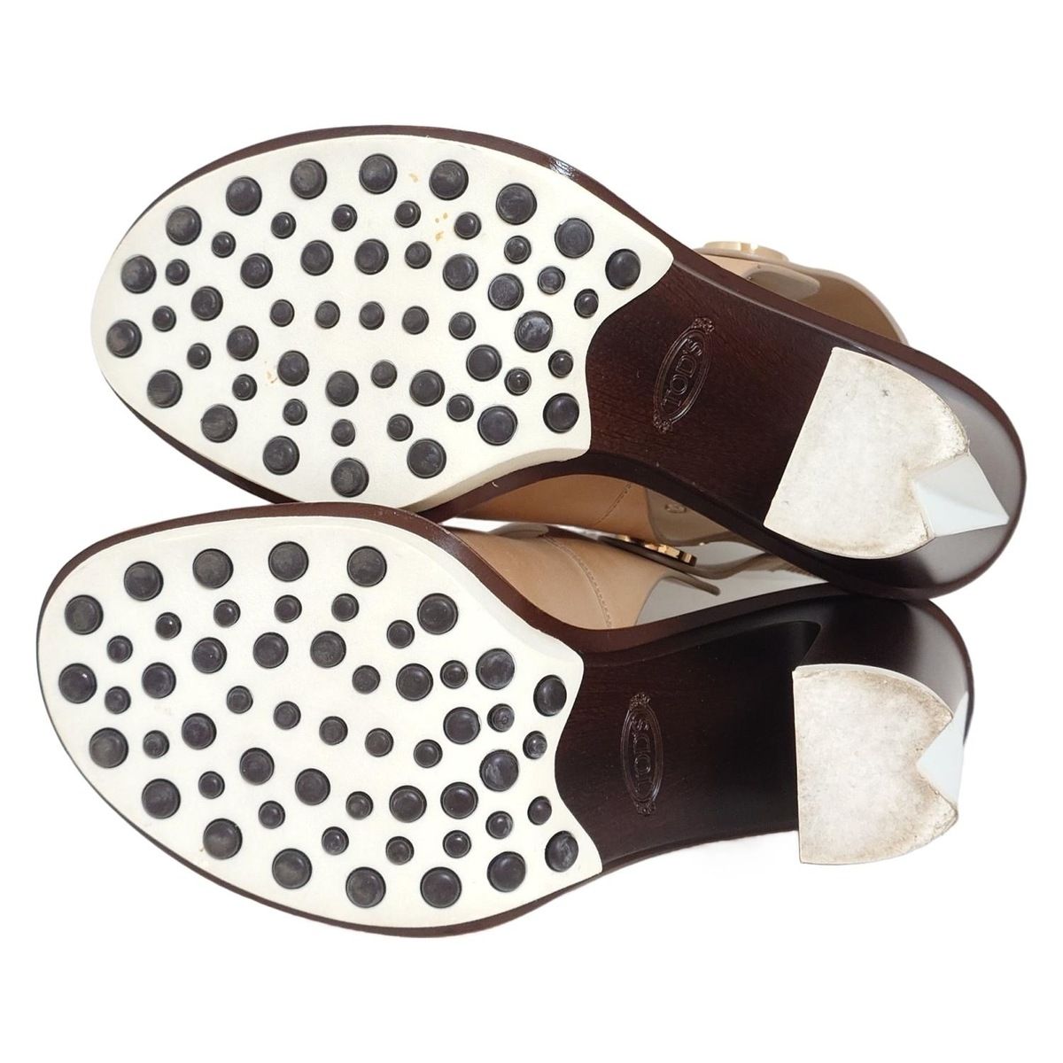 TOD'S(トッズ) サンダル 36 1/2 レディース - ベージュ×ダーク