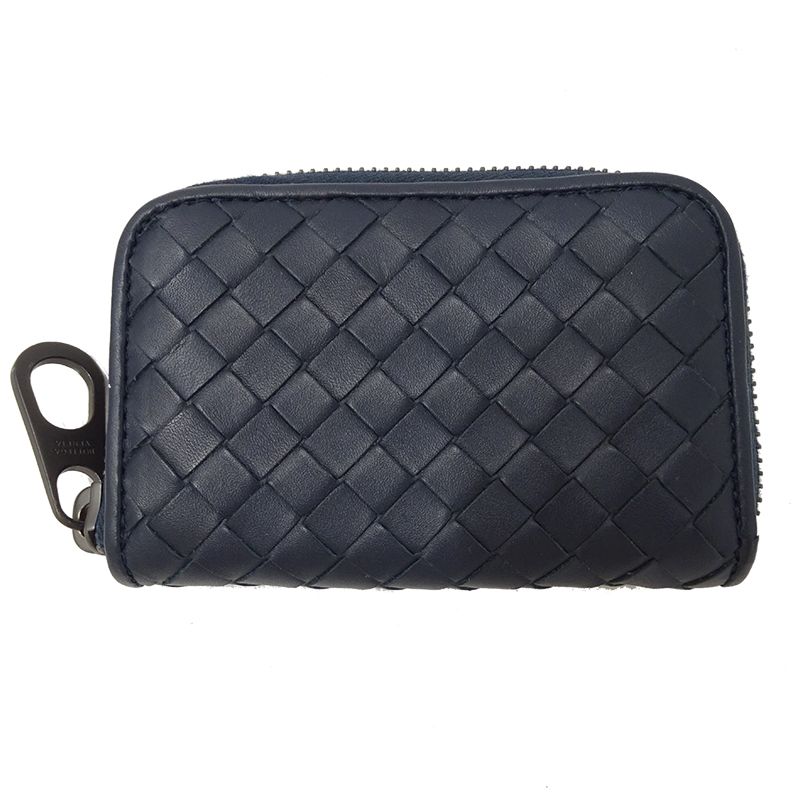 【美品】BOTTEGA VENETA ネイビー コインケース ボッテガ・ヴェネタ BOTTEGAVENETA 財布 メンズ レディース