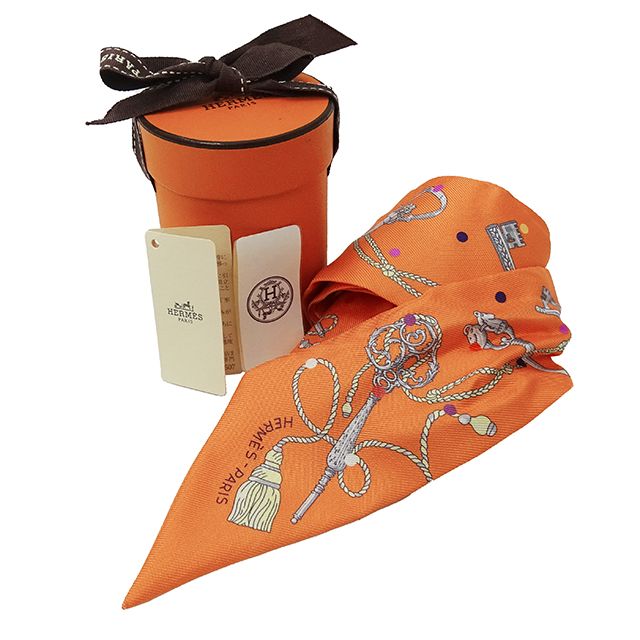 エルメス HERMES スカーフ ツイリー Les Cles a Pois レディース