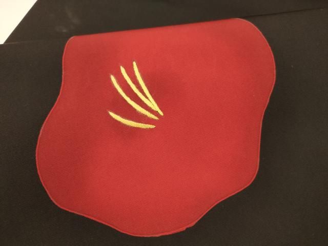 平和屋着物○九寸名古屋帯 刺繍 雪輪芝花文 金彩 正絹 逸品 DAAY8080cm