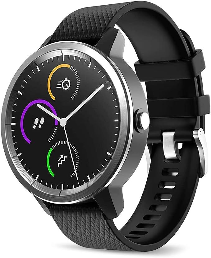 ブラック バンド 対応 Garmin vivoactive 20mm，シンプルで軽量なソフトシリコン交換用バンドfor Garmin  Vivoactive 3/Samsung Gear Sport/Ticwatch Smart Watc ::86660 MIYABI  メルカリ