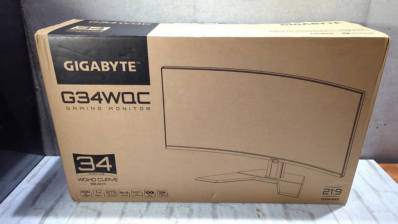 ★状態良好美品★GIGABYTE ギガバイト ゲーミングモニター GAMING Series Monitor G34WQC 34インチ ☆★