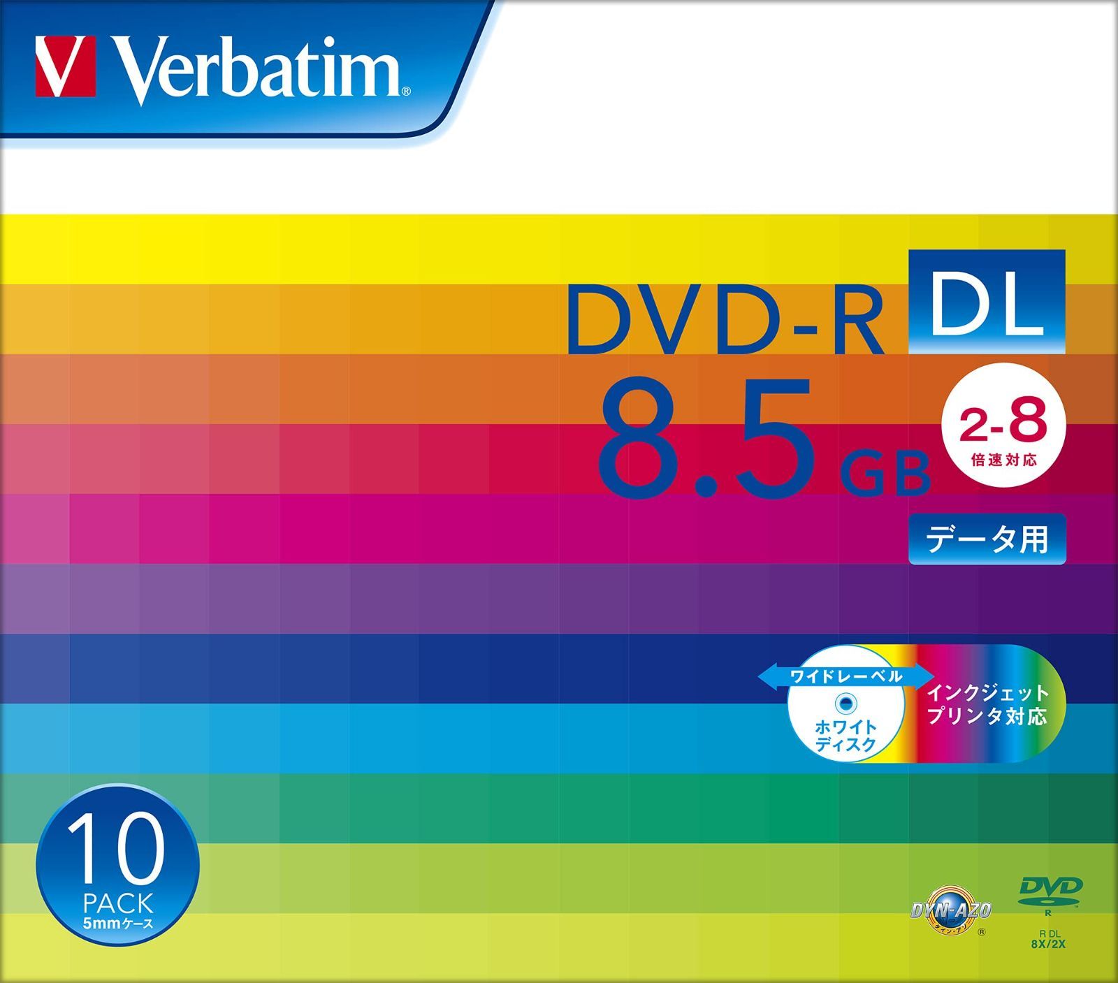 64％以上節約 まとめ バーベイタム データ用DVD R DL 8.5GB 8倍速 ワイドプリンターブル 5mmスリムケース DTR85HP10V1  1パック 10枚 〔×2セット〕 trumbullcampbell.com