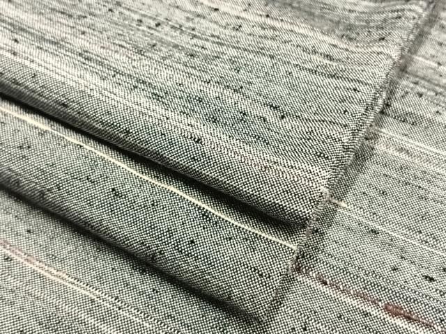 平和屋着物▽紬 単衣 横縞 ウール AAAV2778fy