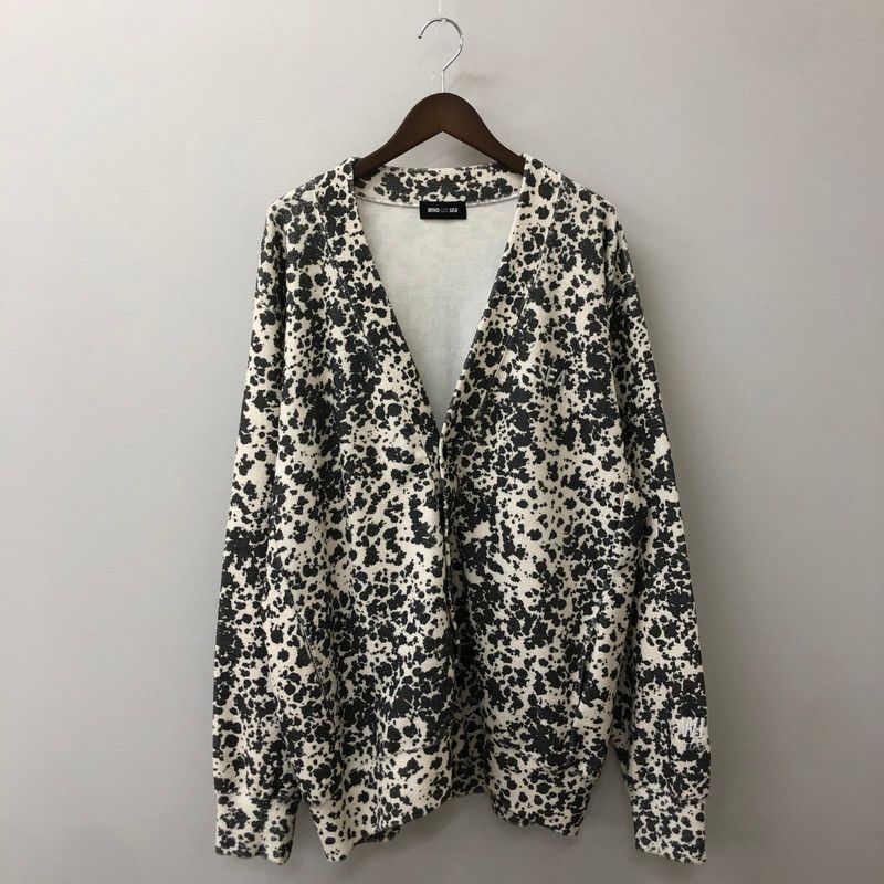 WIND AND SEA ウィンダンシー 22AW SEA PATTERN BACK PILE CARDIGAN シーパターン ブラック パイル カーディガン トップス 142-250409-kk-10-tei