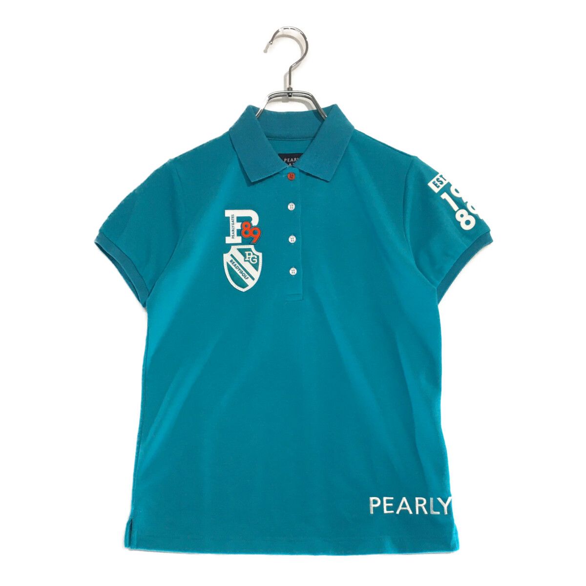 美品　PEARLY GATES ポロシャツ サイズ6 青 Pe格子サッカー半袖ポロシャツ | PEARLY GATES（パーリーゲイツ