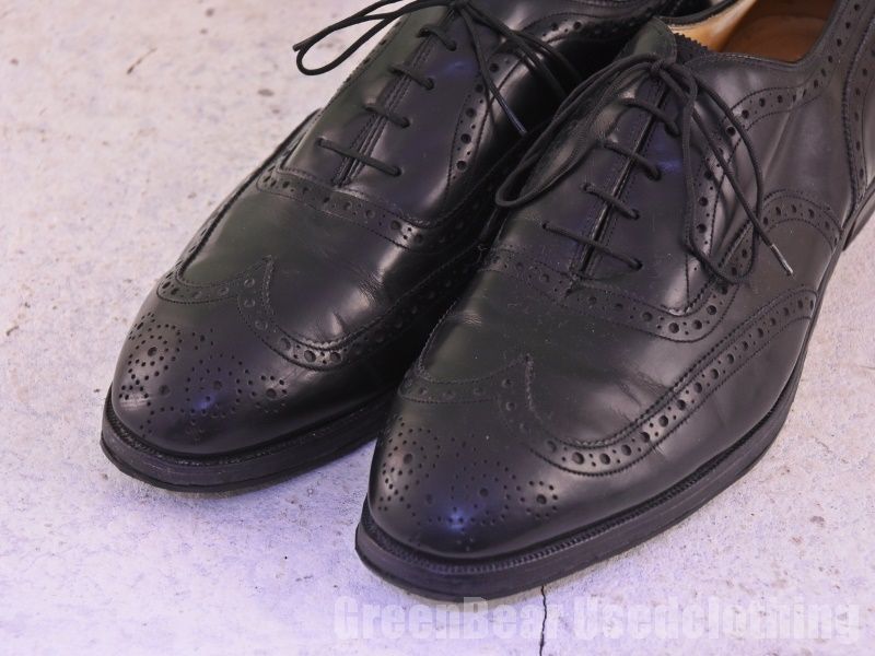 USA製 Johnston&Murphy ビンテージ ウィングチップシューズ 黒 メンズ  