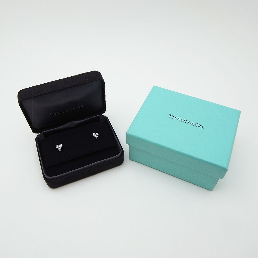 ティファニー アリア ピアス ダイヤモンド Pt950 箱 付き SAランク
