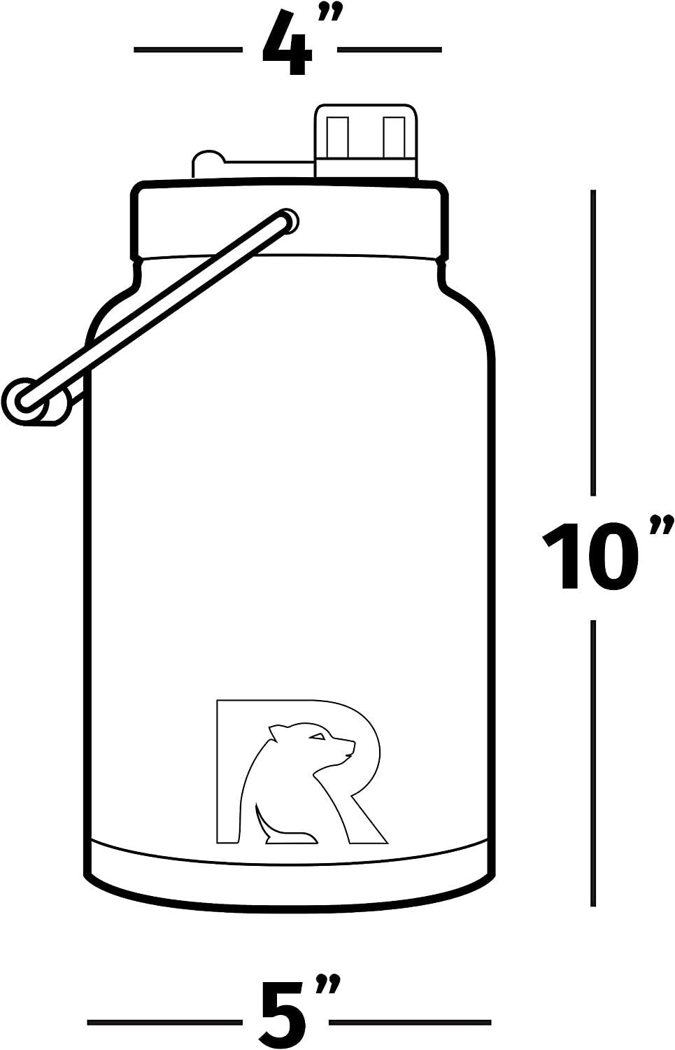 RTIC 水差し 水筒 氷入れ ハーフガロン マットブラック 真空保温 大型