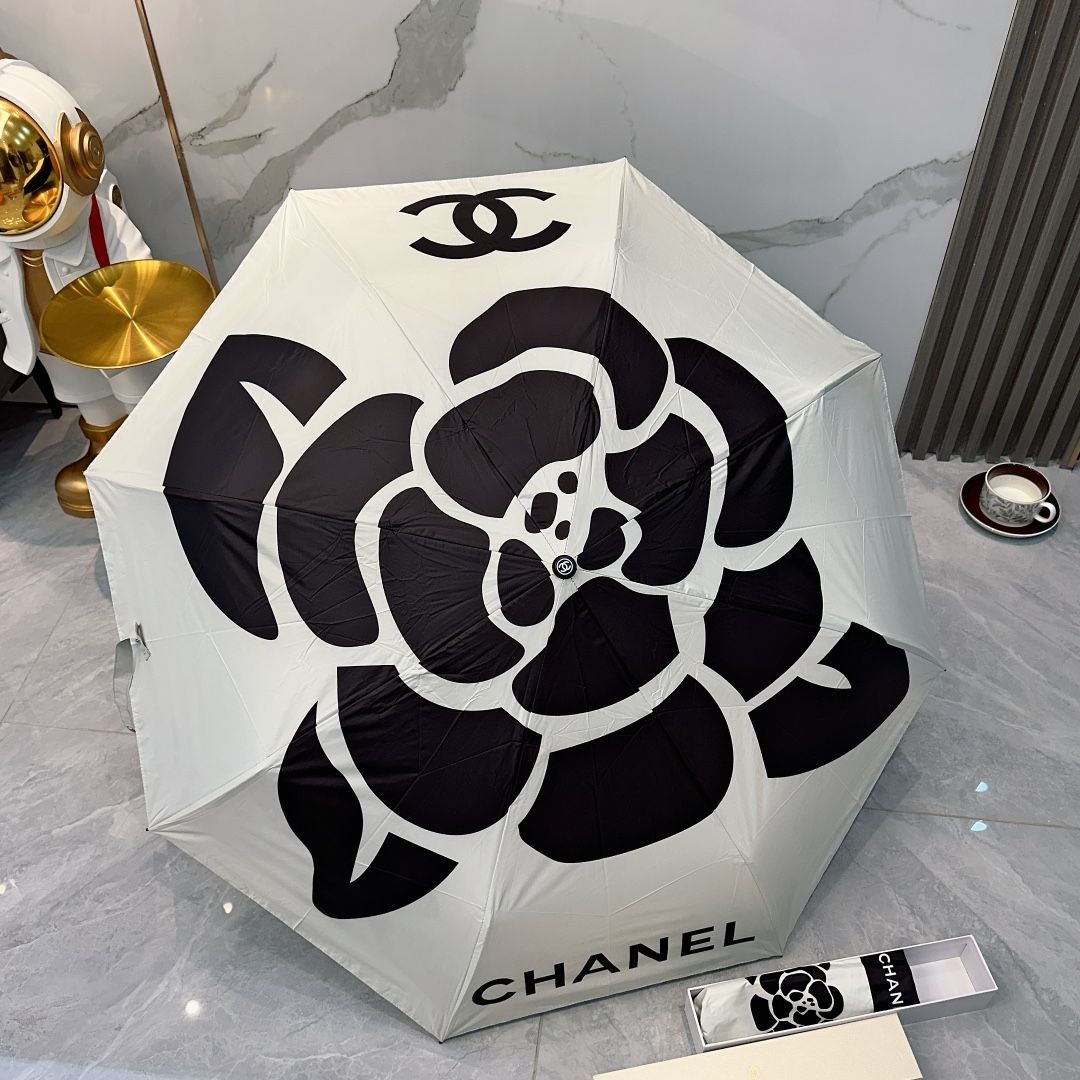 CHANEL 2024クラシック自動折りたたみ晴雨傘