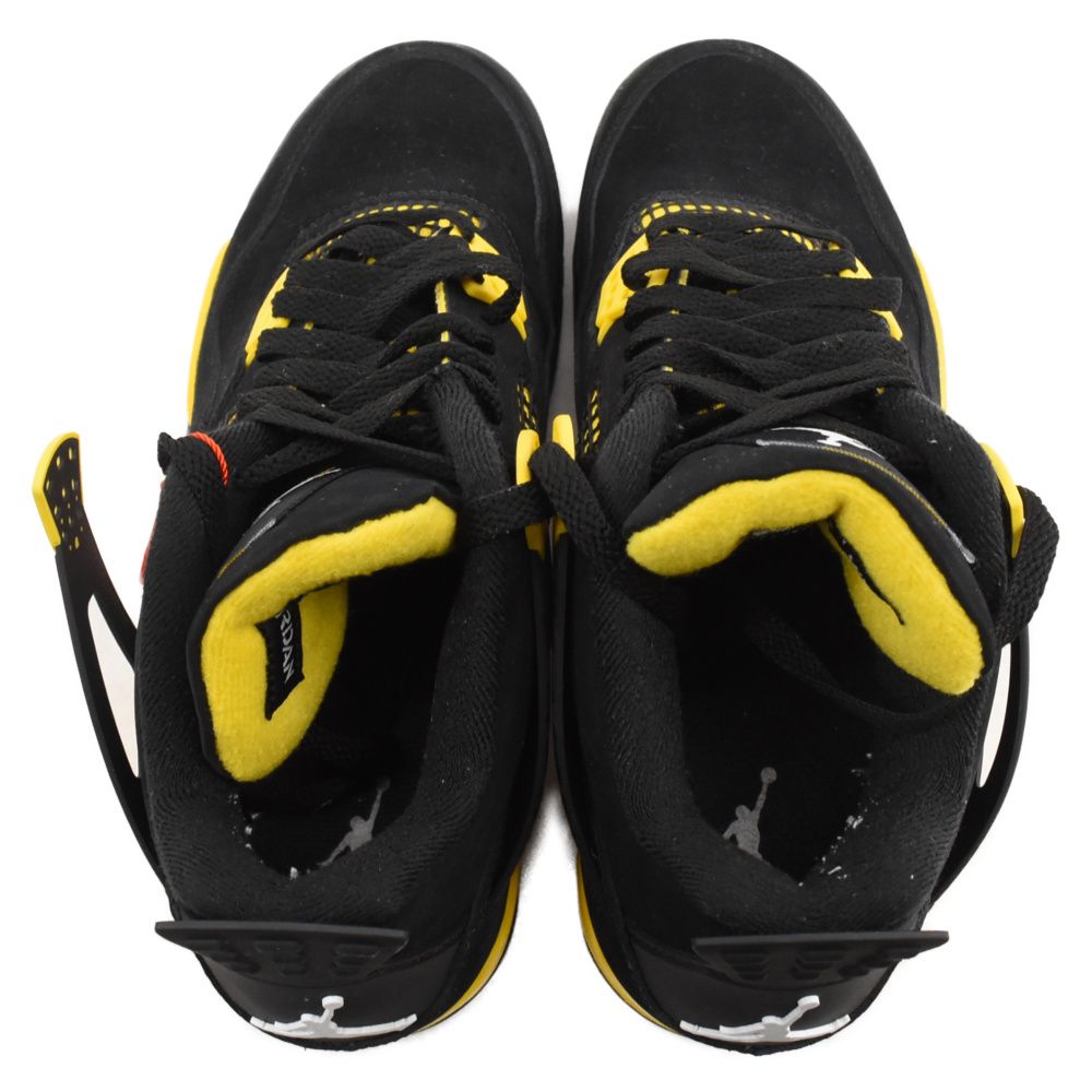 Nike Air Jordan 4 ブラック/イエロー エア ジョーダン 4 NIKE AIR JORDAN RETRO GS 【THUNDER