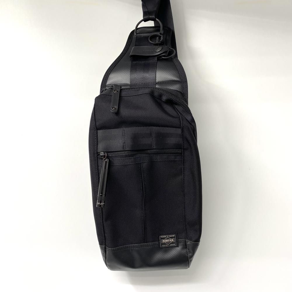 ▲Dカン ペンライト電池なし PORTER HEAT SLING SHOULDER BAG ブラック ポーター 吉田かばん 17